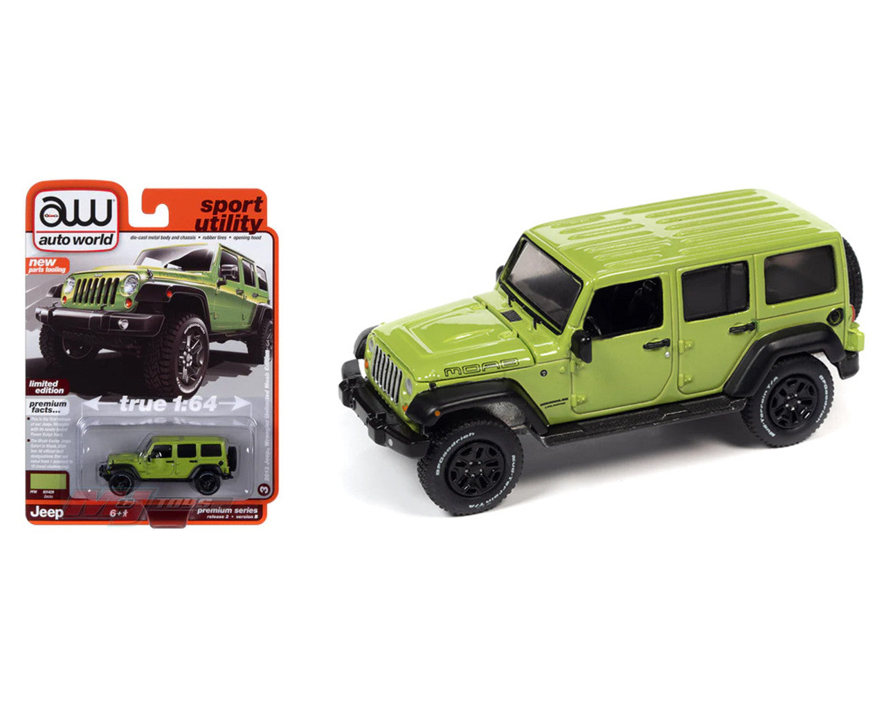 1/64 2013 JEEP WRANGLER UNLIMITED MOAB EDITION GECKO GREEN  - SPORT UTILITY