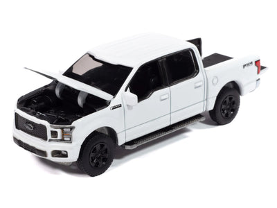 1/64 2020 FORD F-150 BLACK APPERANCE PACKAGE OXFORD WHITE - MUSCLE TRUCKS