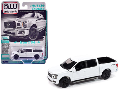 1/64 2020 FORD F-150 BLACK APPERANCE PACKAGE OXFORD WHITE - MUSCLE TRUCKS