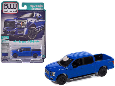 1/64 2020 FORD F-150 BLACK APPERANCE PACKAGE BLUE  - MUSCLE TRUCKS