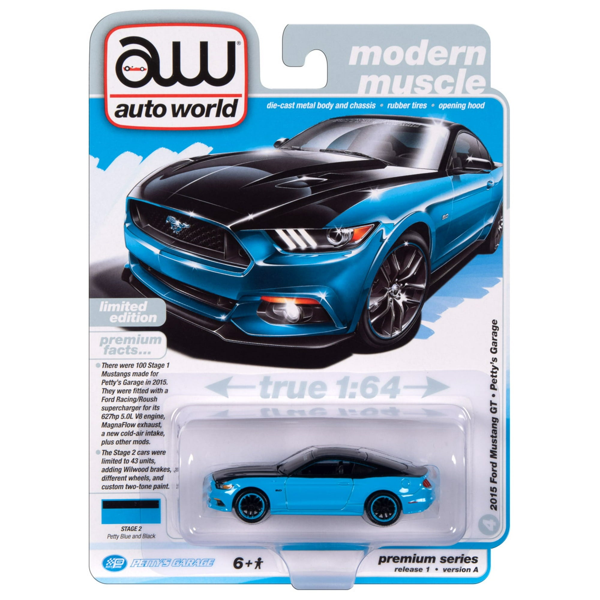 1/64 2015 FORD MUSTANG GT PETTY GARAGE - MODERN MUSCLE