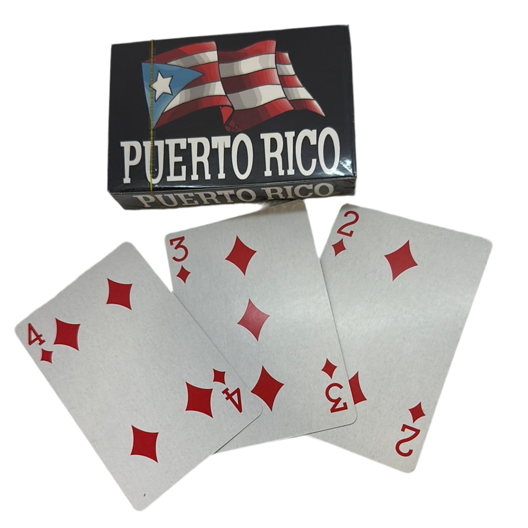 CARTAS DE CASINO CON BANDERA DE PUERTO RICO