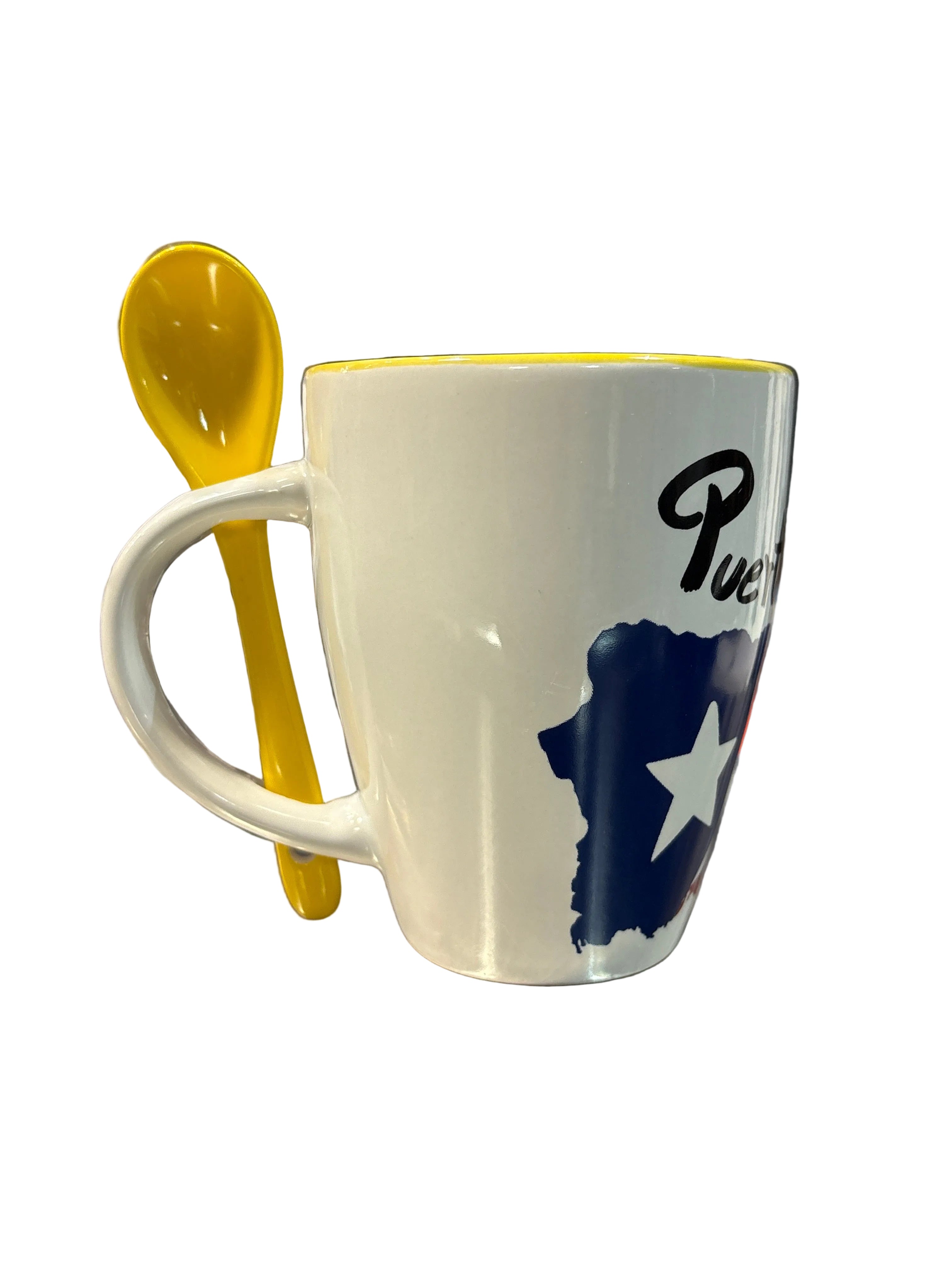 TAZA REG C/CUCHARA GARITA AMARILLA