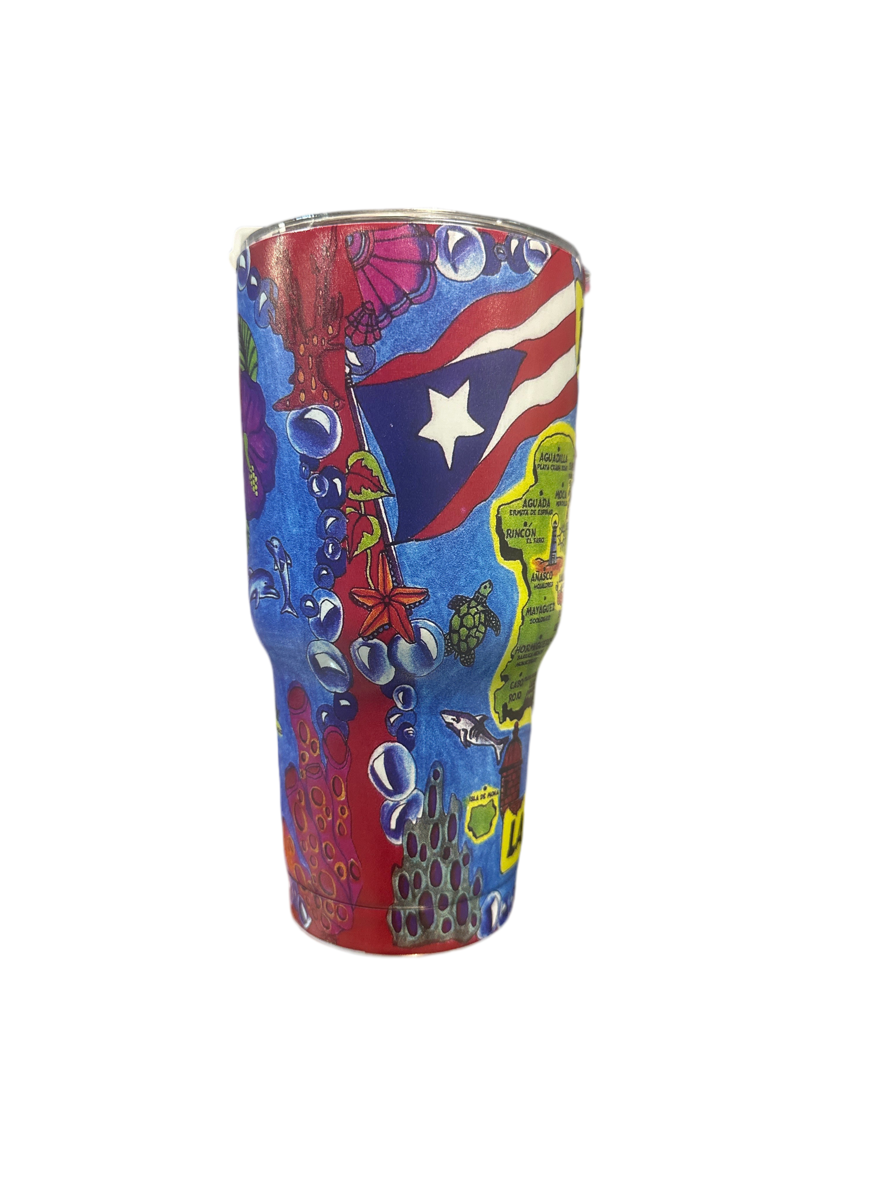 THERMAL MUG - PUERTO RICO MAP - VASO THERMAL CON MAPA DE PUERTO RICO