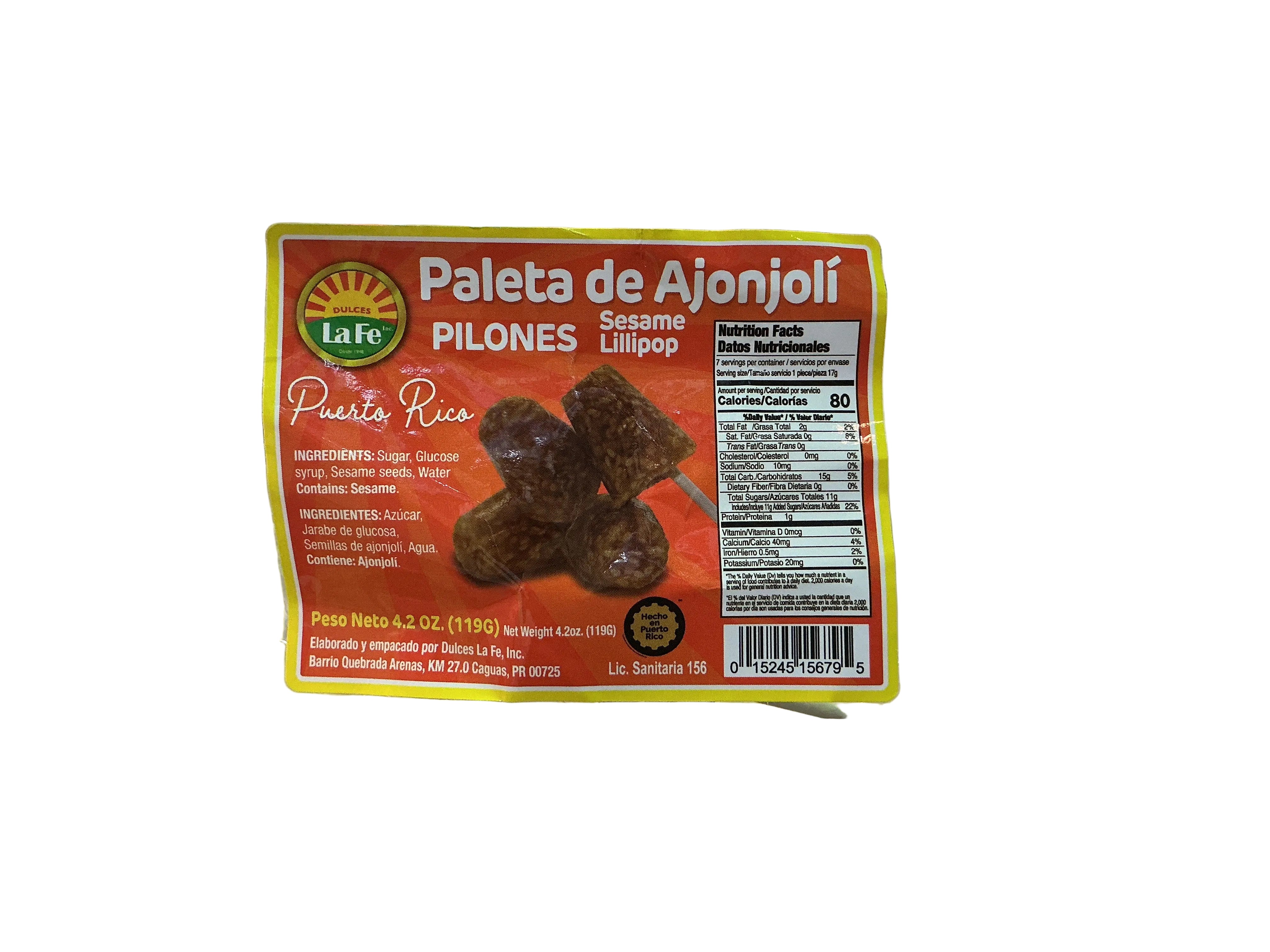 PALETA DE AJONJOLÍ- SESAME LILLIPOP