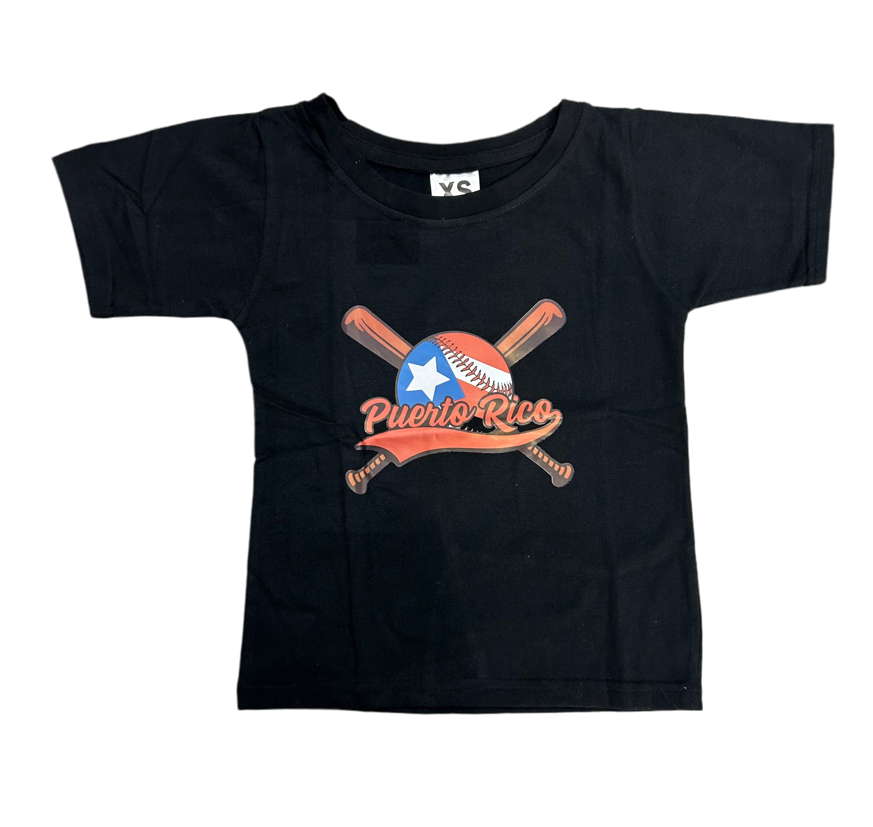 PUERTO RICO KID BASEBALL TSHIRT DESIGN - CAMISA DE PUERTO RICO NIÑOS DISEÑO DE PELOTA