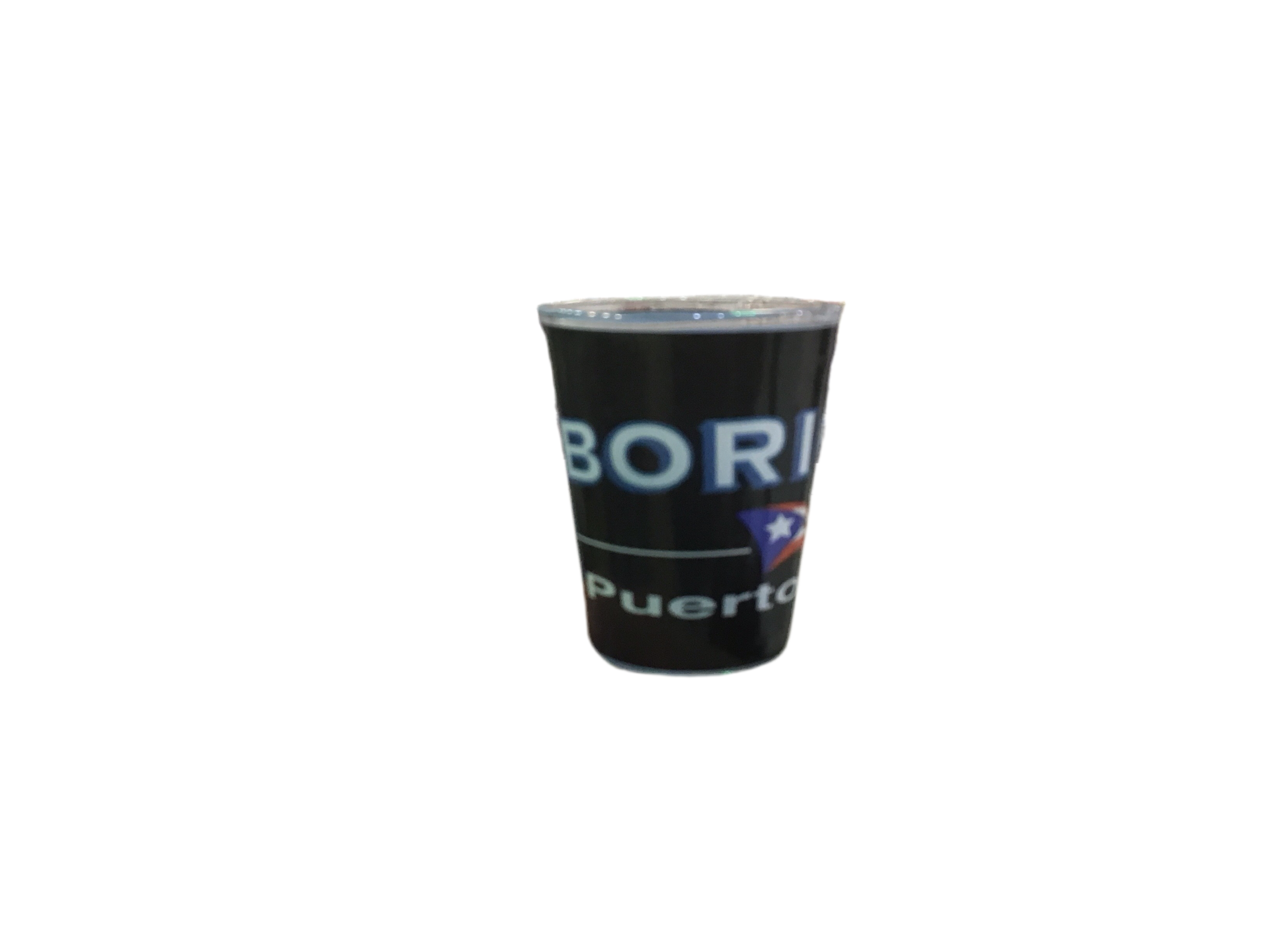 VASO DE CHUPITO NEGRO BORICUA