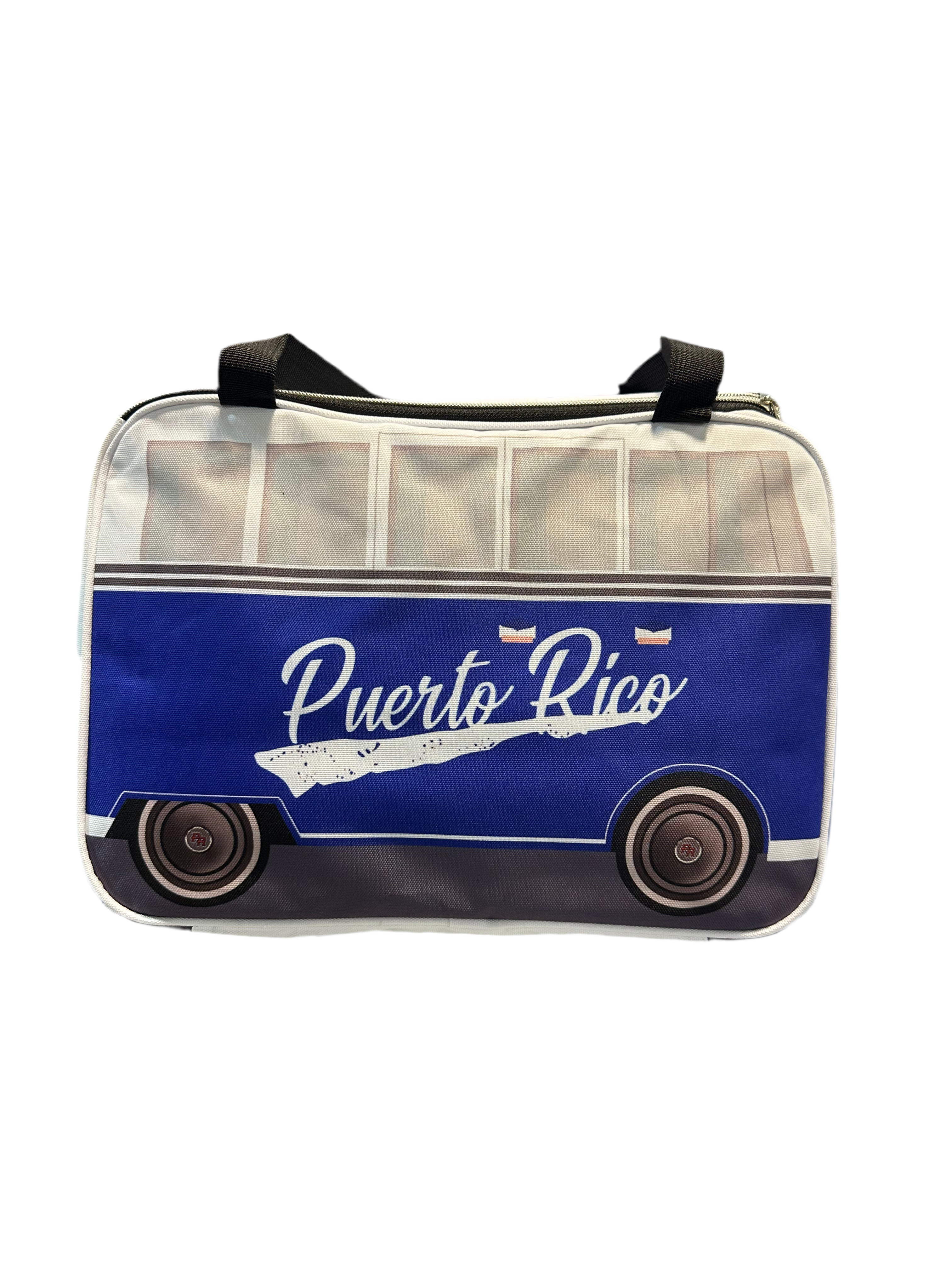 PUERTO RICO VW - VOLKSWAGEN INSULATED COOL-WARM THERMO PICNIC LUNCH BAG BOX FOR FOOD IN T1 BUS DESIGN (25 LITER/ 6.6 GALLONS).