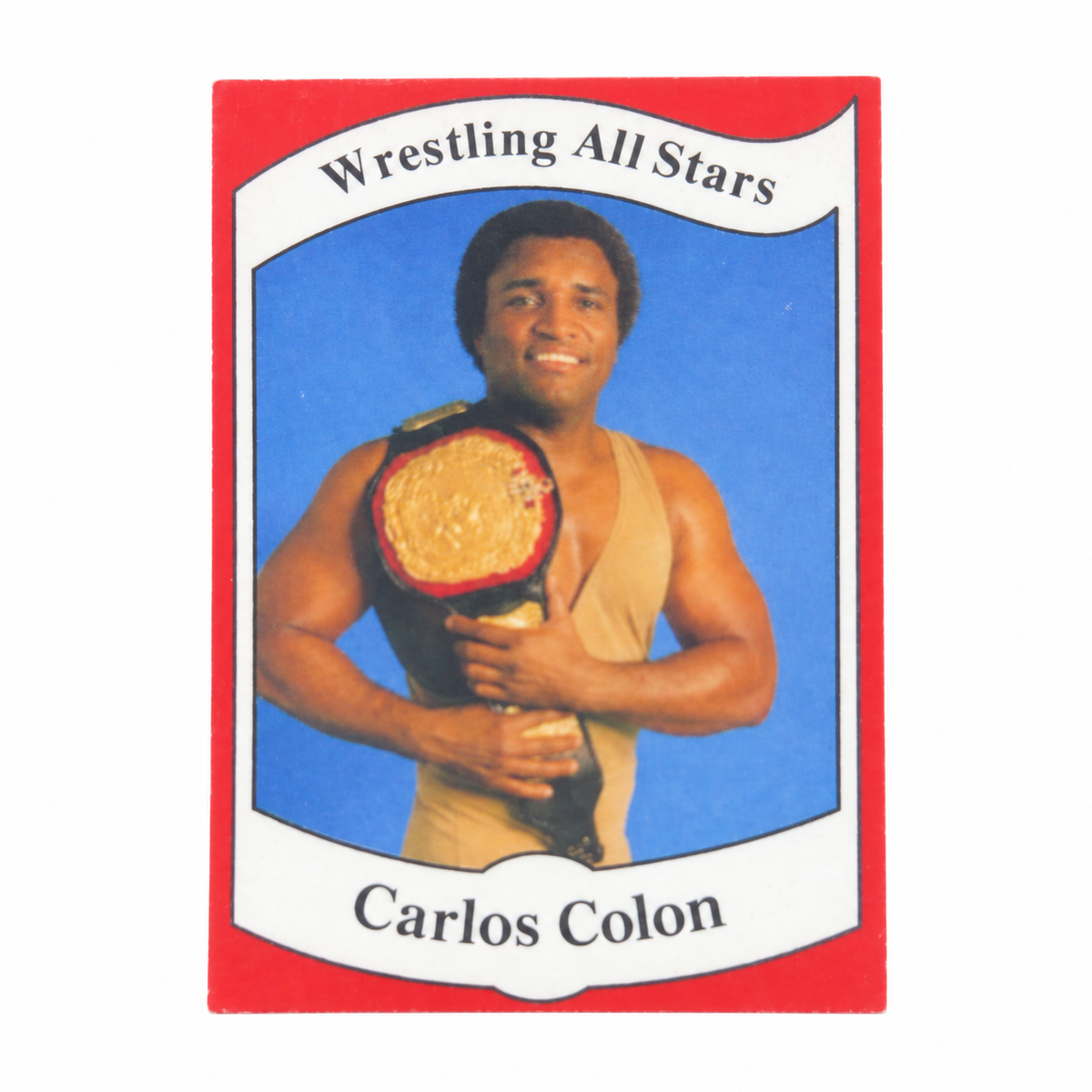 CARLOS COLON WRESTLING TRADING CARD / TARJETA COLECCIONABLE DE CARLITOS COLON