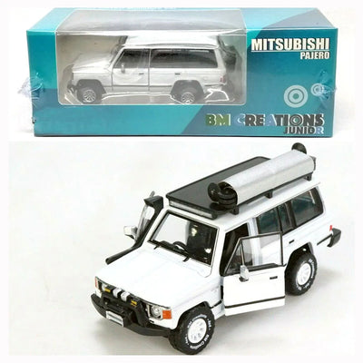 1/64 MITSUBISHI PAJERO MK1 MARFIL MATE CON TECHO NEGRO