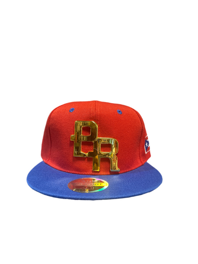 PUERTO RICO CAP WITH GOLD PR. LETTERS - GORRA DE PUERT RICO PR EN ORO