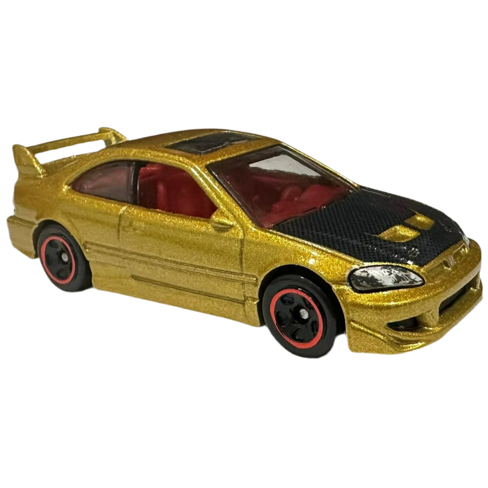 1/64 HONDA CIVIC SI GOLD W/CARBON HOOD - HOTWHEELS 2/10