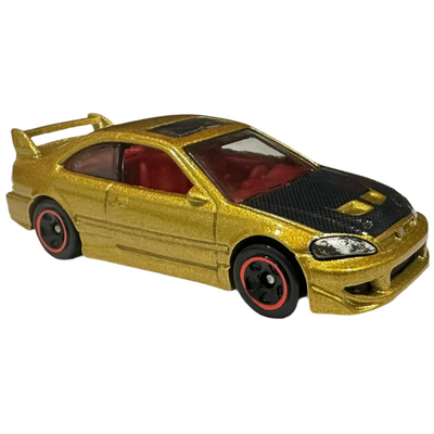 1/64 HONDA CIVIC SI GOLD CON CAPÓ DE CARBONO - HOTWHEELS 2/10