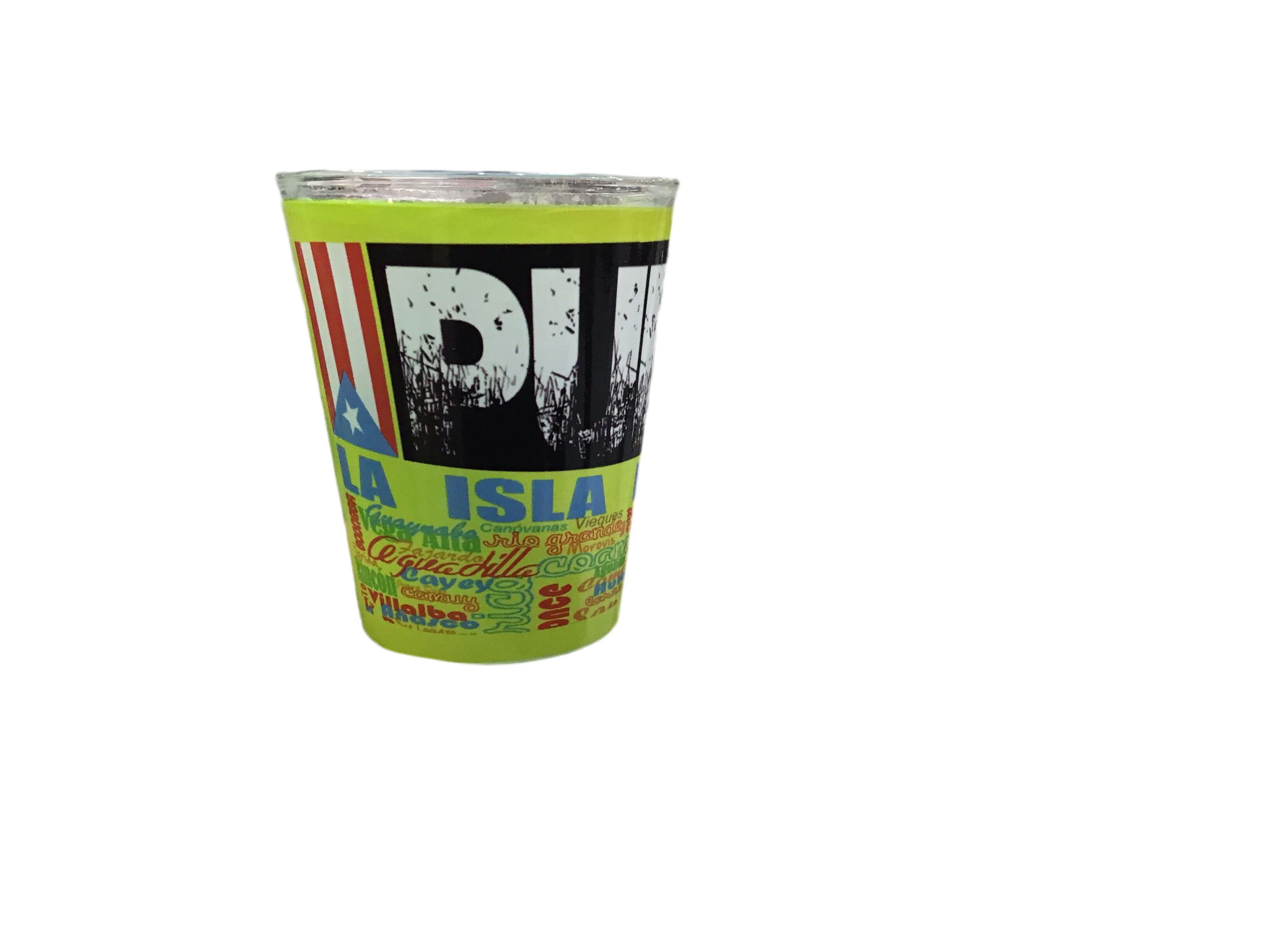 VASO DE CHUPITO VERDE ISLA DEL ENCANTO