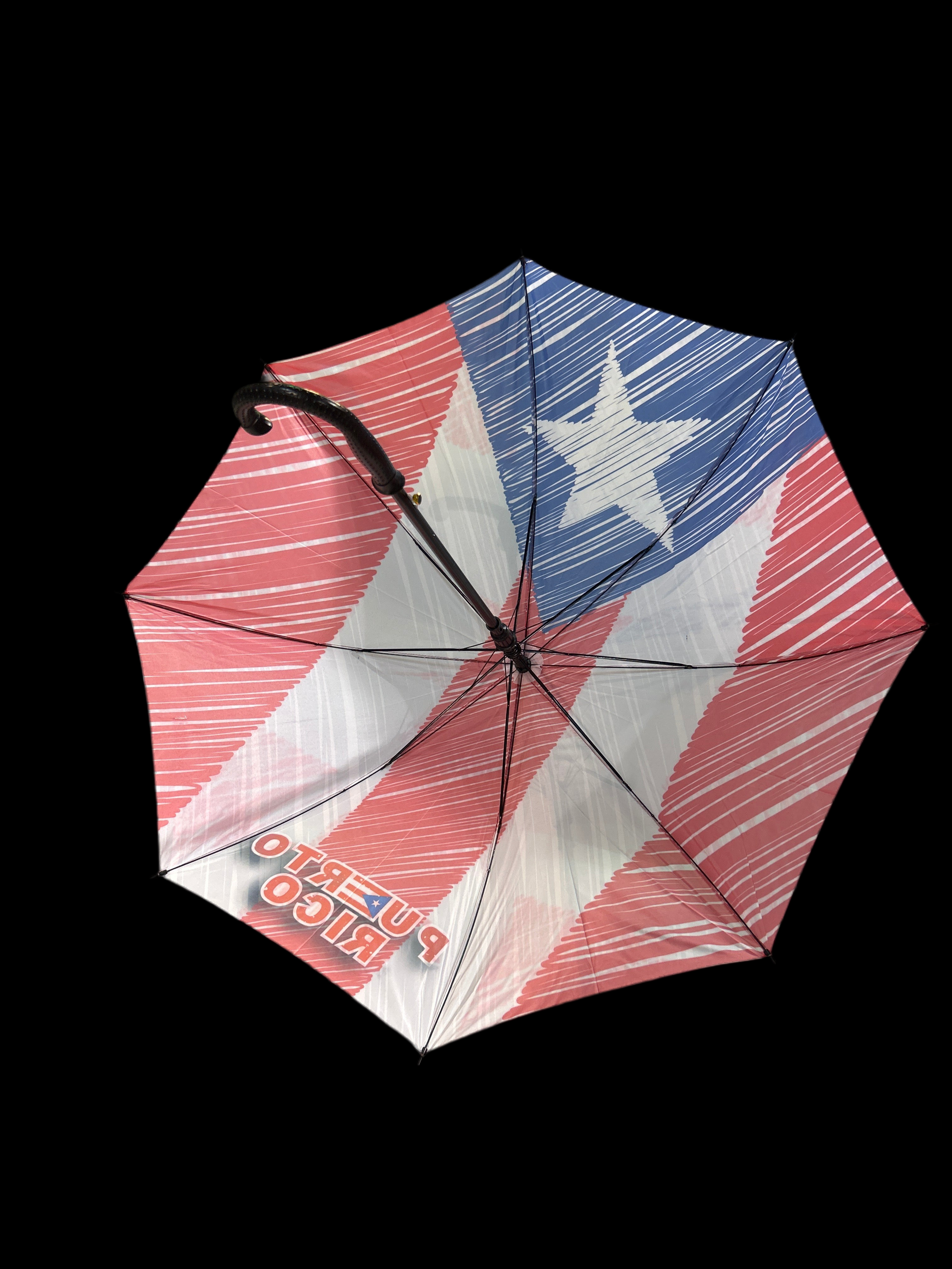 SOMBRILLA CON COLORES DE LA BANDERA DE PUERTO RICO UMBRELLA WITH THE COLORS OF PUERTO RICAN FLAG