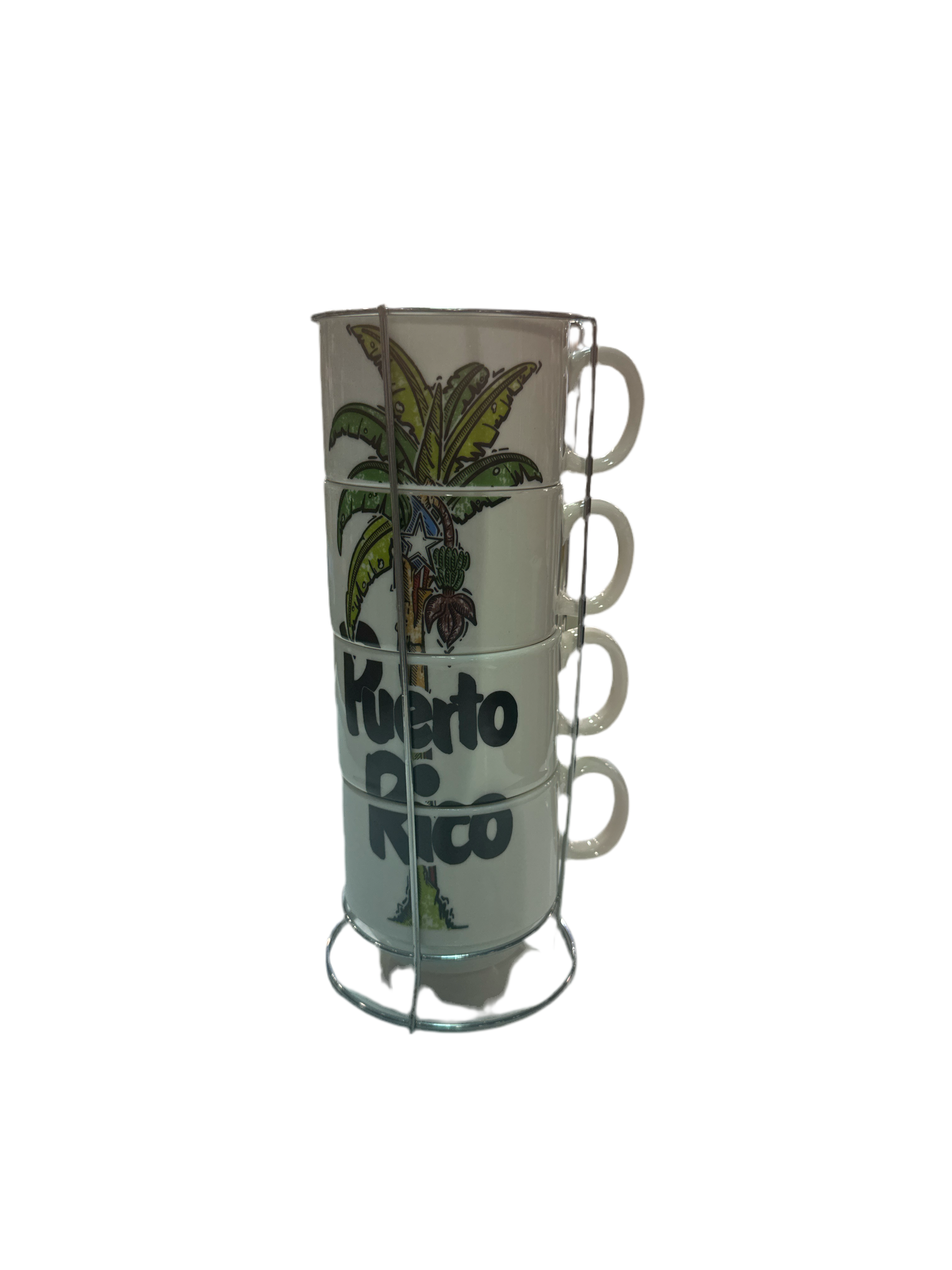 COFFEE AND TEA SET OF 4 WITH “MATA DE PLATANO”.