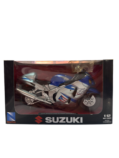 1/12 MOTO SUZUKI GSX-R1300R HAYABUSA AZUL Y GRIS