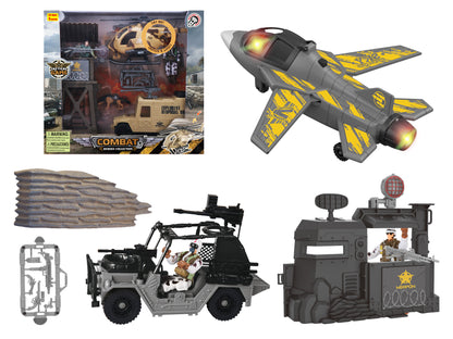MILITARY PLAY SET WITH LIGHTS & SOUND BATTERY OPERATED TEM # CF-18DK