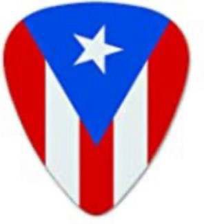 5 PCS SET PAJUELAS PARA GUITARRA O CUATRO CON BANDERA DE PUERTO RICO