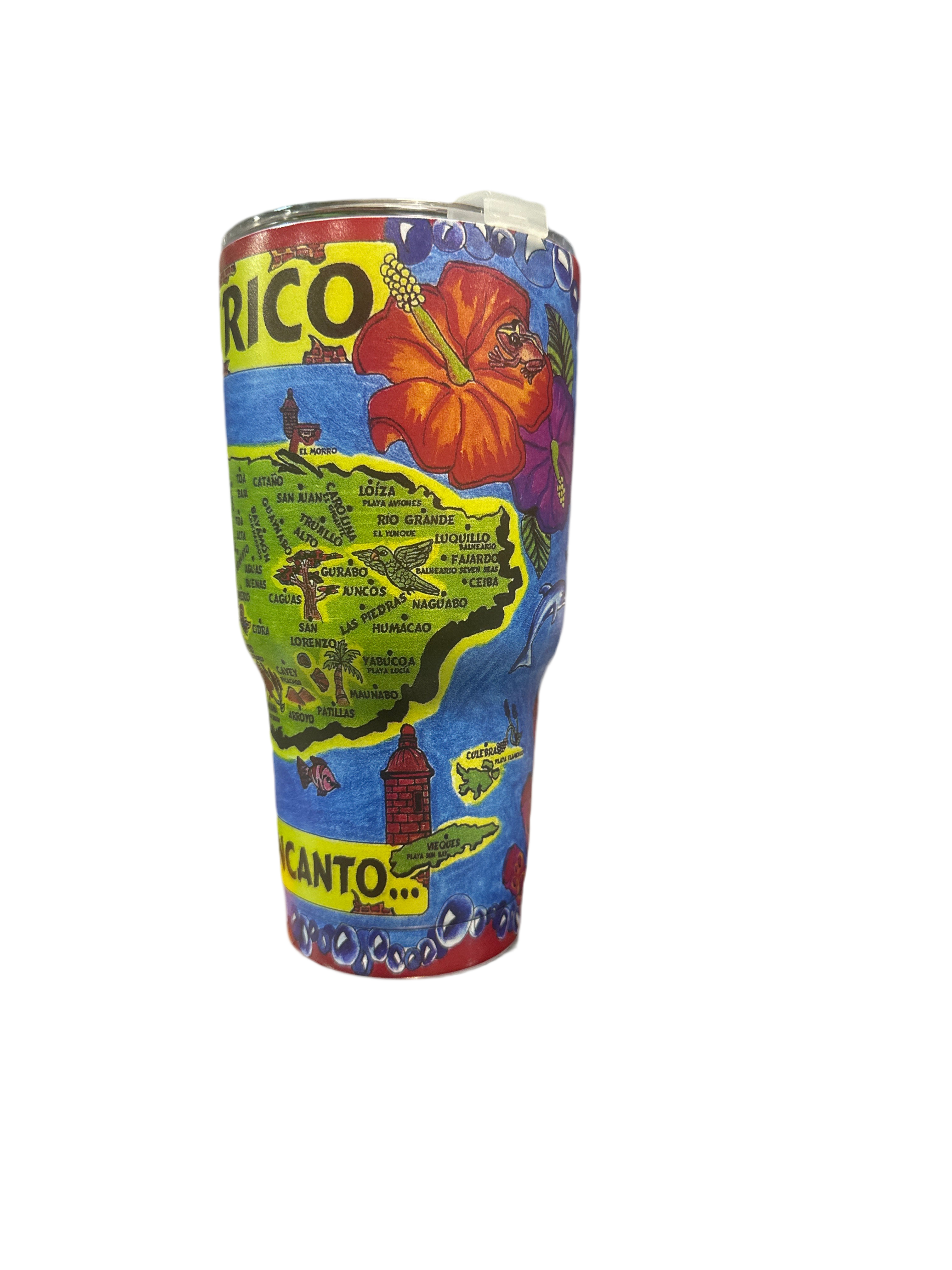 THERMAL MUG - PUERTO RICO MAP - VASO THERMAL CON MAPA DE PUERTO RICO