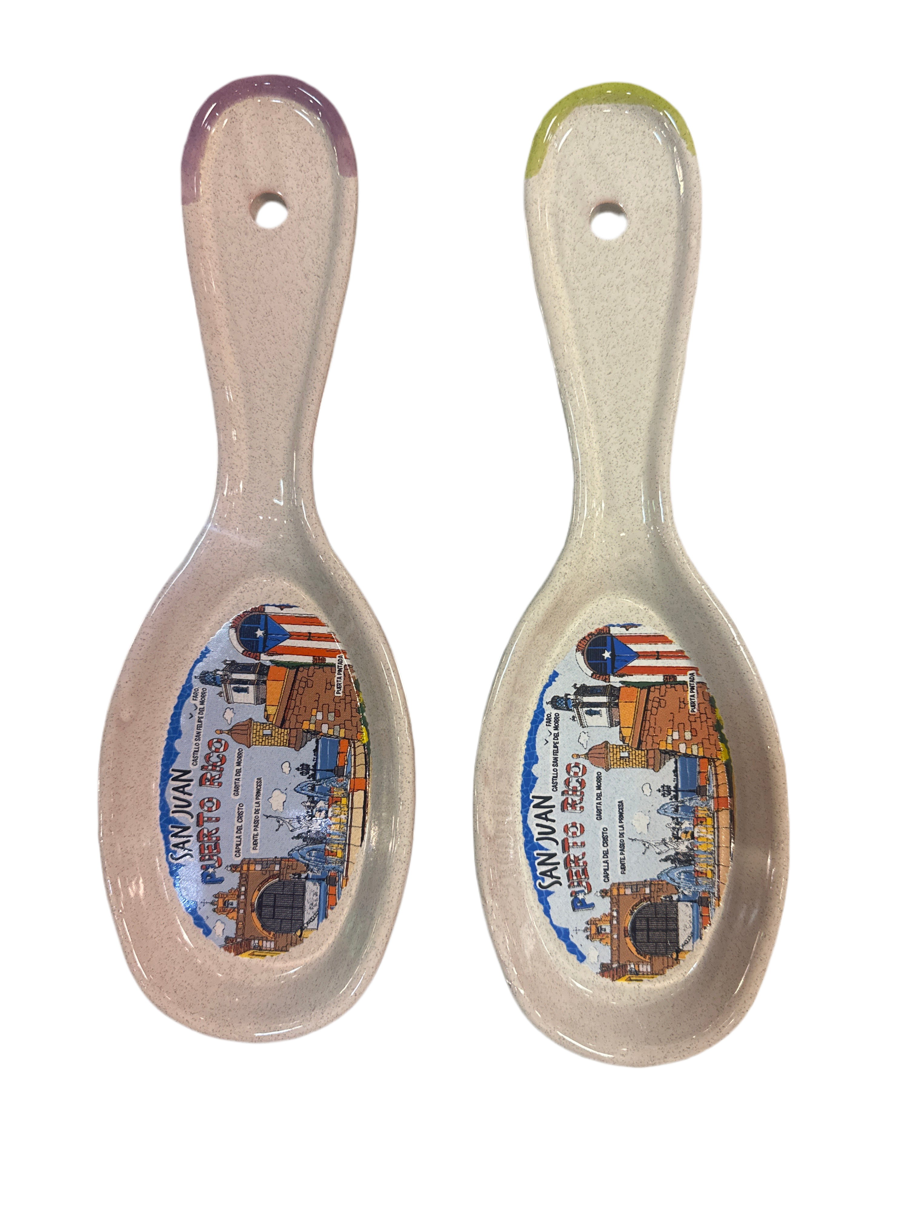 CUCHARON DE PR. - SPOON REST OF PUERTO RICO. POSA CUCHARA