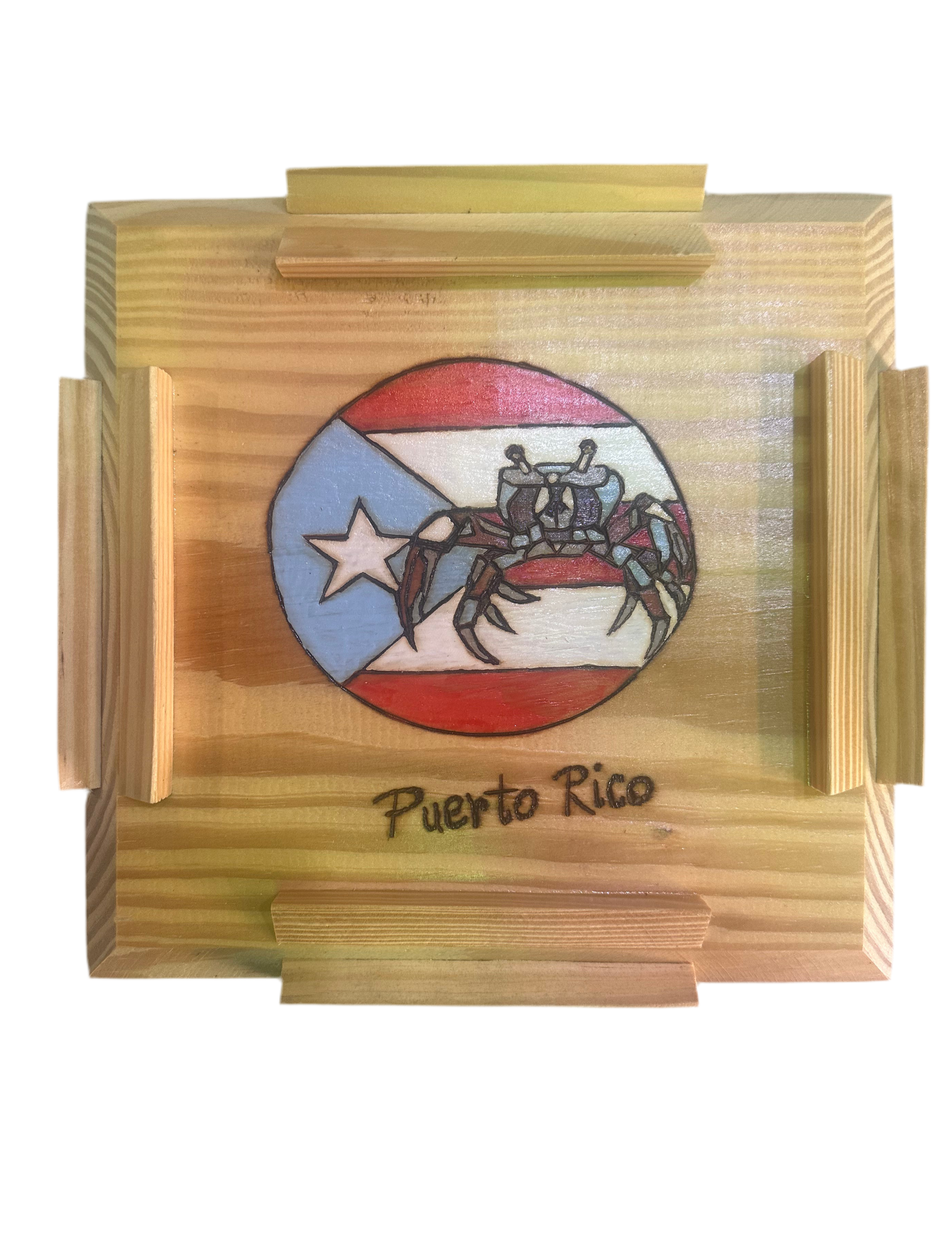 MESA DOMINO PUERTO RICO ARTESANAL EN MADERA PEQUEÑA