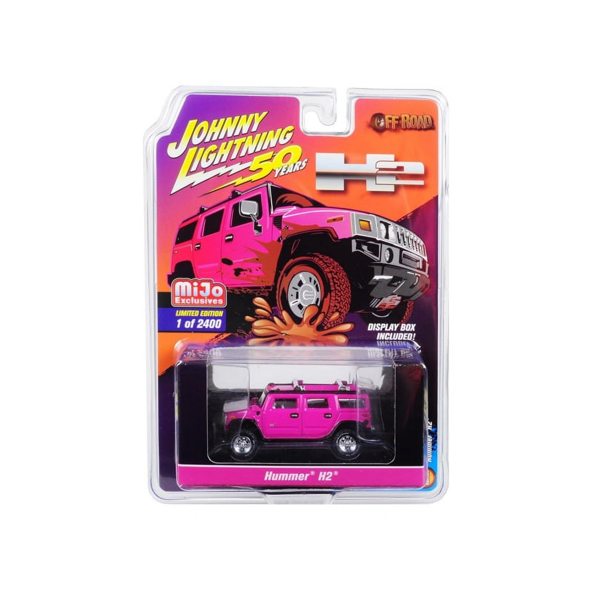 1/64 JOHNNY LIGHTNING 50 YEARS HUMMER H2 PINK - OFF ROAD