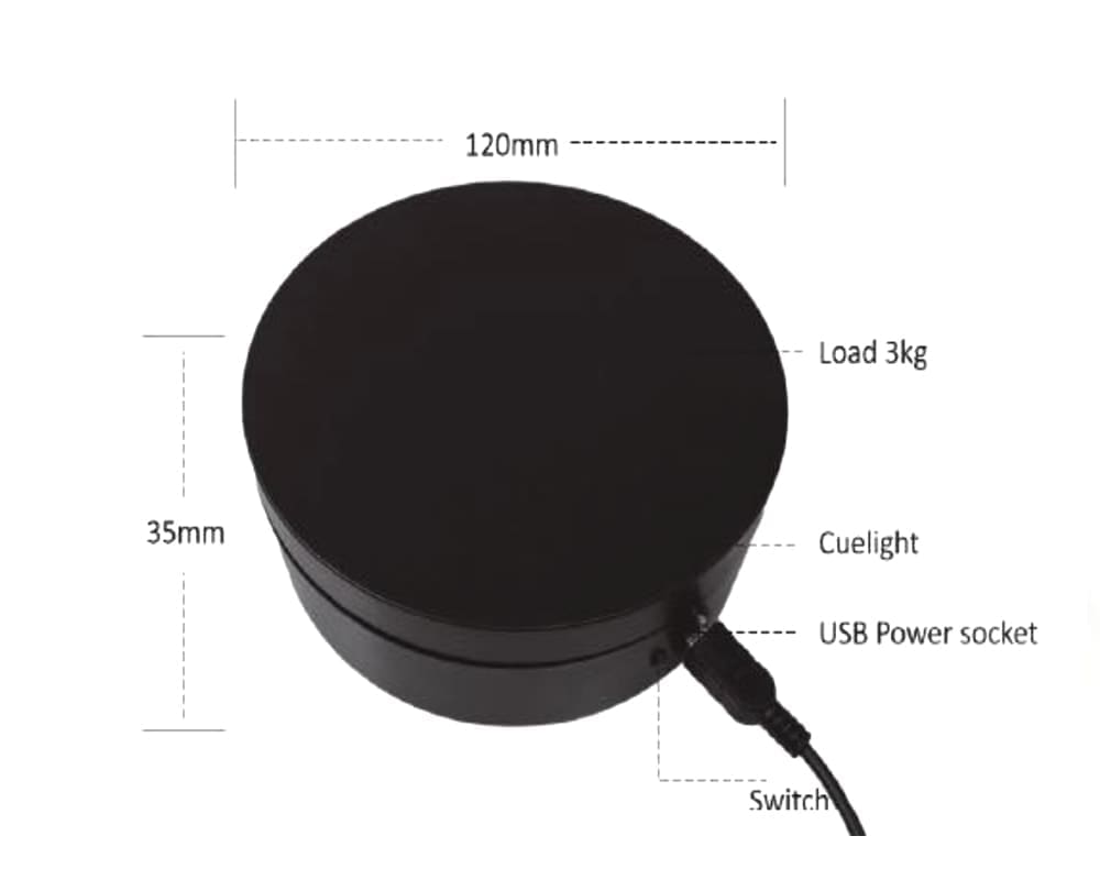 MINI TURNTABLE DISPLAY - USB/BATTERY COMPATIBLE