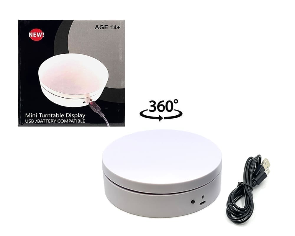 MINI TURNTABLE DISPLAY - USB/BATTERY COMPATIBLE