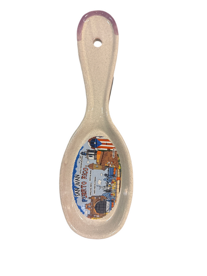 CUCHARON DE PR. - SPOON REST OF PUERTO RICO. POSA CUCHARA