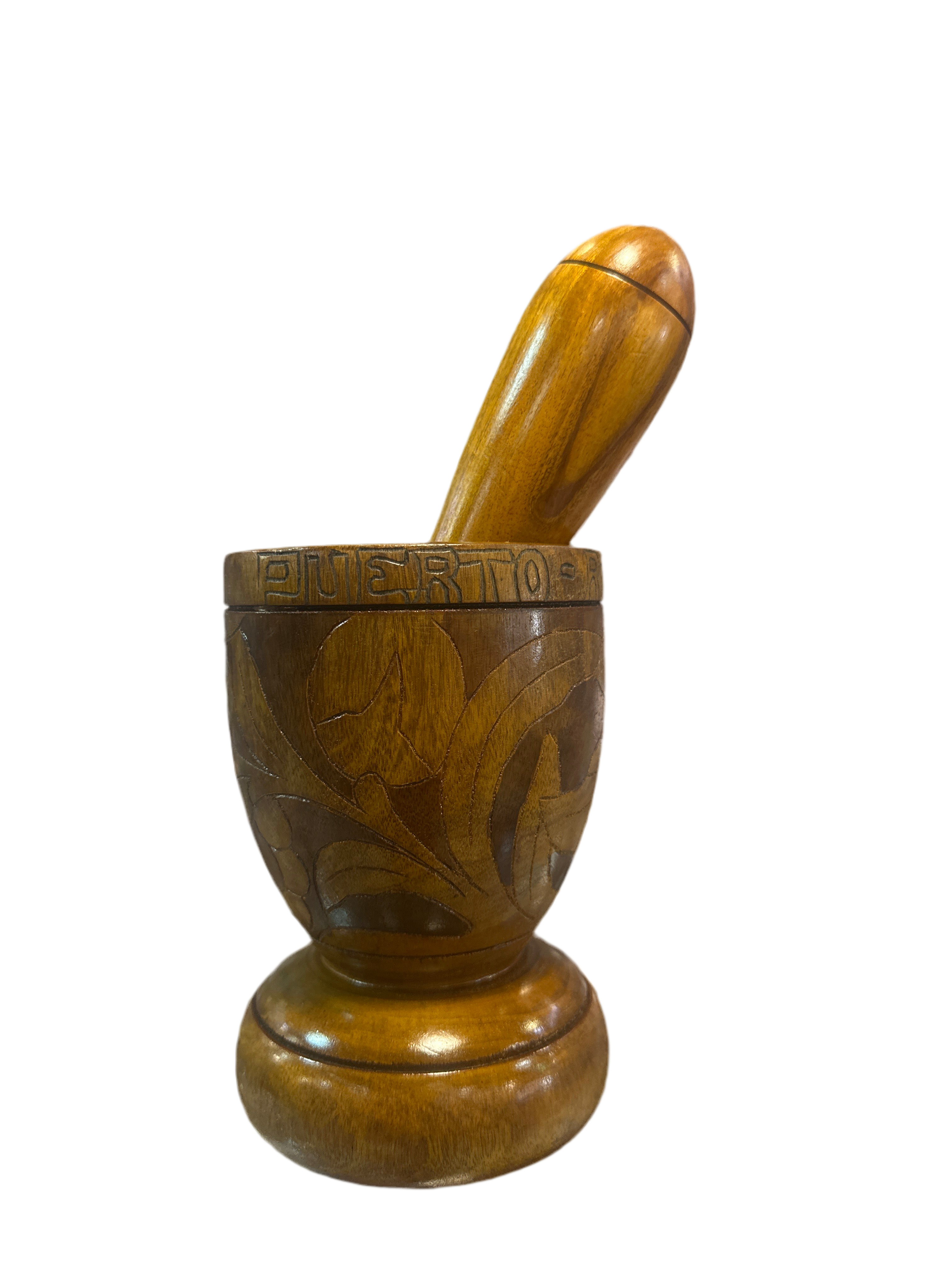 PILON MEDIANO DE PUERTO RICO - EN MADERA CON BOCA DE 5”