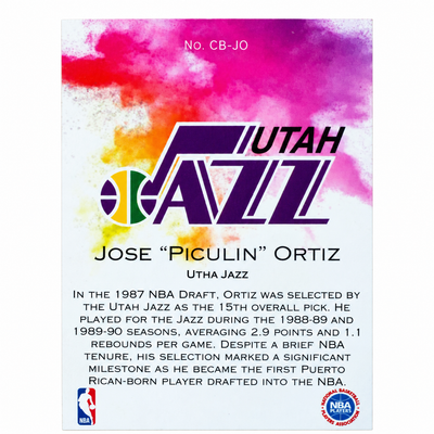 JOSÉ “PICULIN” ORTIZ BASKETBAL TRADING CARD / TARJETA DEPORTIVA JOSÉ “PICULIN” ORTIZ