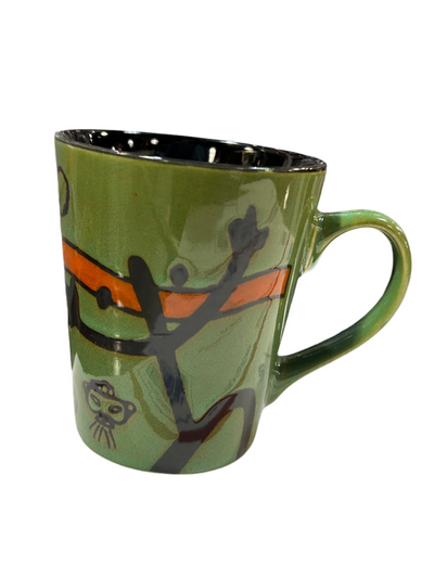 SMALL CUP WITH TAINO SYMBOLS -TAZA PEQUEÑA CON SIMBOLOS TAINOS