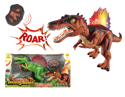 RADIO CANTROL JUMBO SPINOSAURUS WITH LIGHT & SOUND  20" - BATTERY OPERATED ITEM # F191