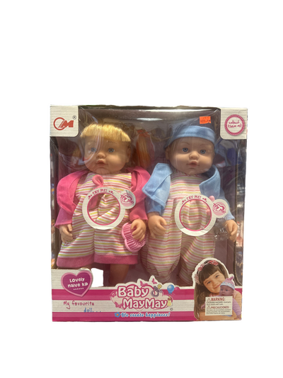 BABY MAY MAY TWIN DOLLS (2 IN PACK)