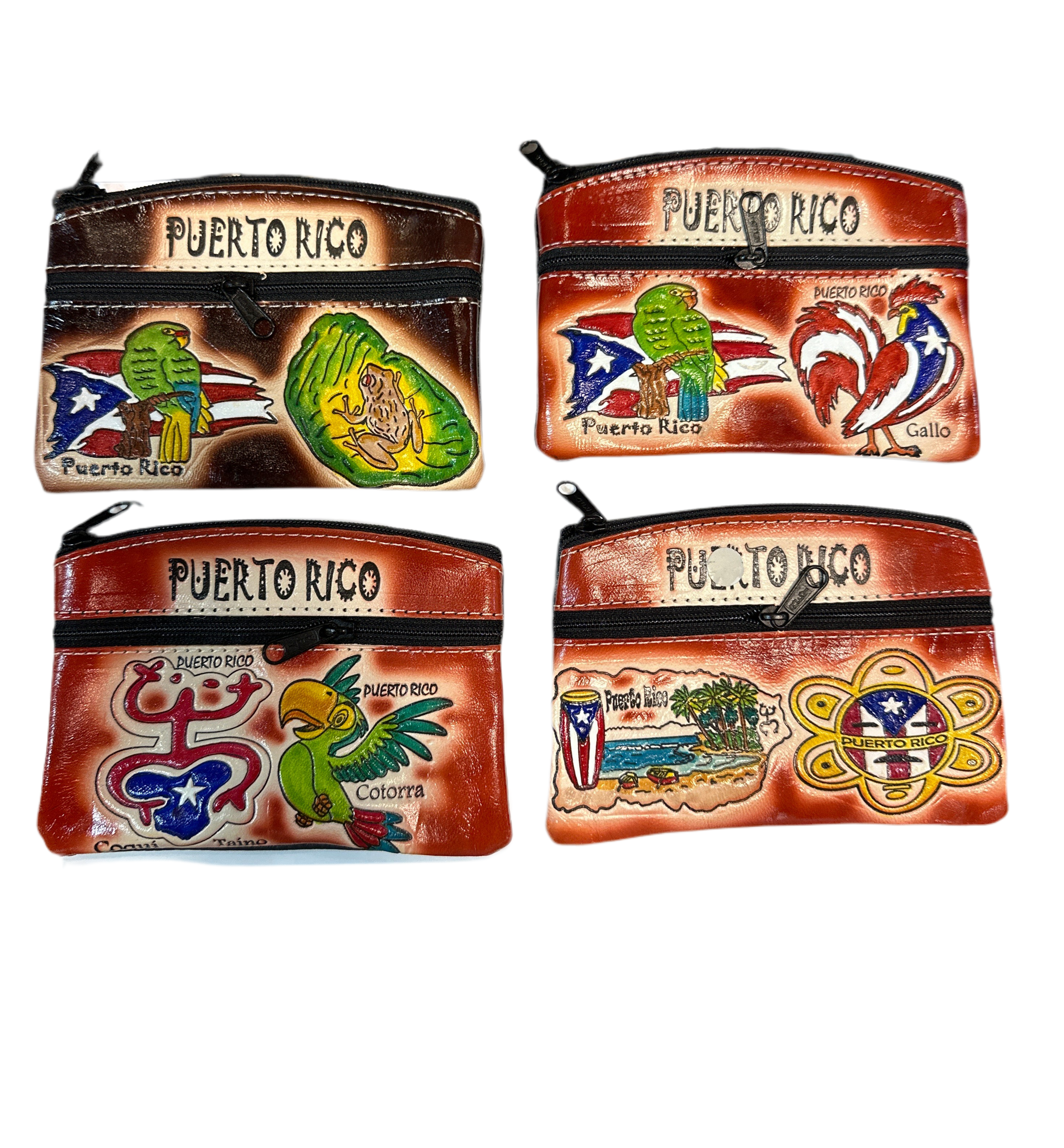 MONEDERO DE PUERTO RICO EN CUERO - L