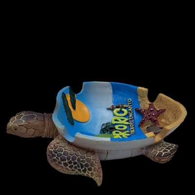 ASHTRAY PUERTO RICO BEACH TURTLE - CENICERO TORTUGA PLAYA PUERTO RICO