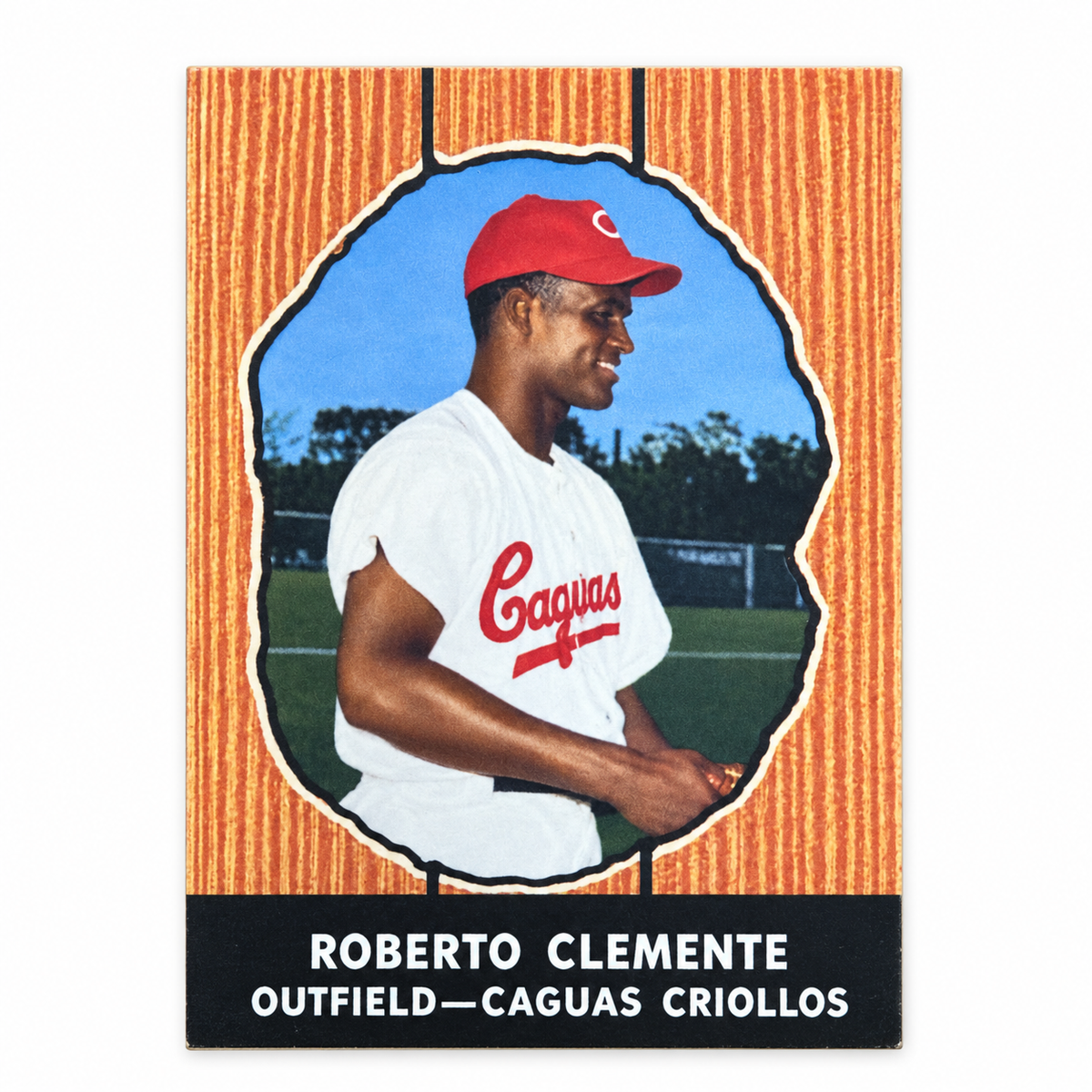 ROBERTO CLEMENTE BASEBALL CRIOLLOS DE CAGUAS  TRADING CARD / TARJETA DEPORTIVA ROBERTO CLEMENTE CRIOLLOS DE CAGUAS
