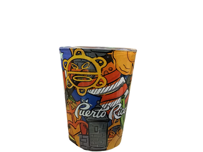 SHOT GLASS PLATANO BANDERA GARITA