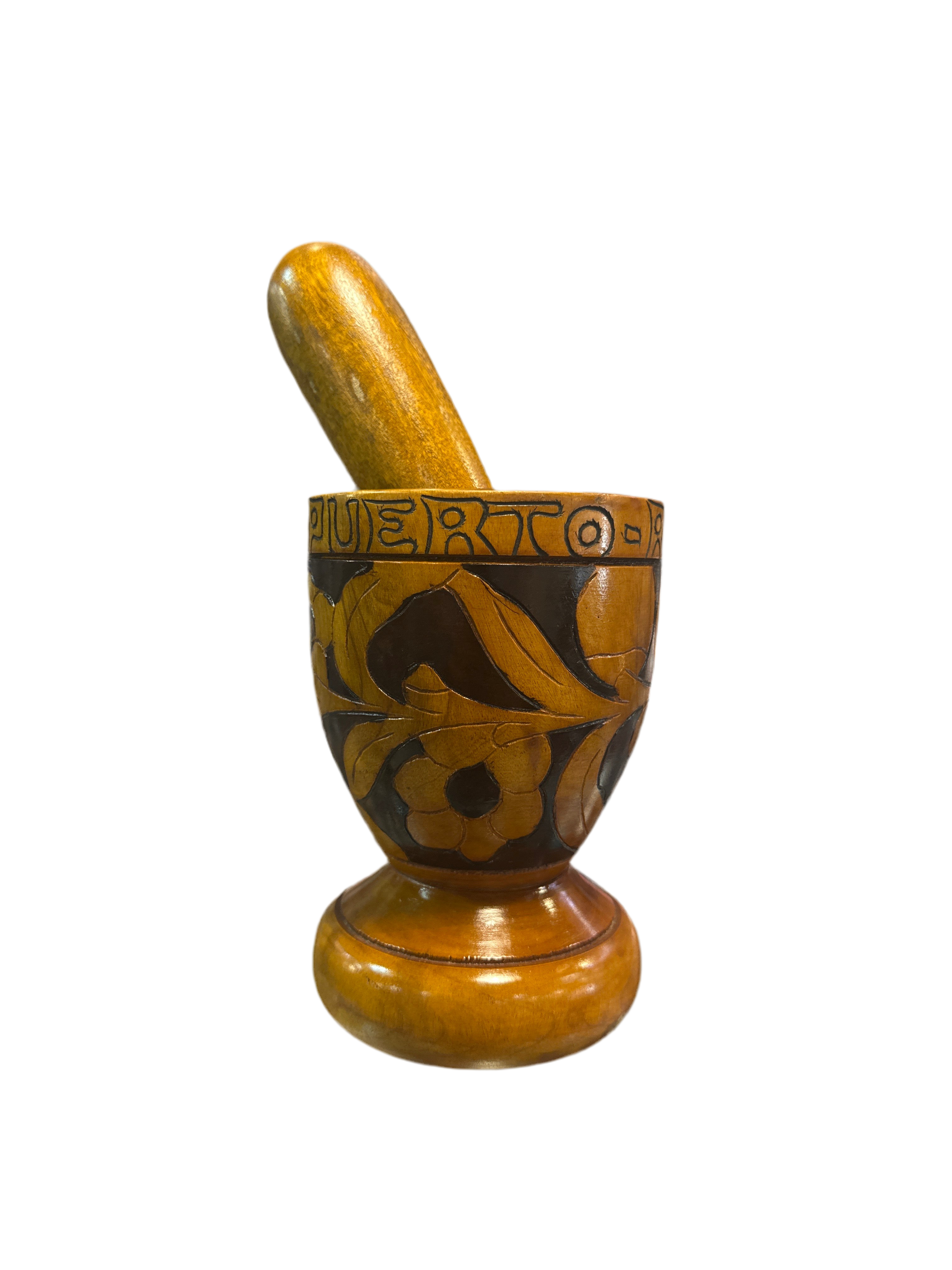 PILÓN MEDIANO DE PUERTO RICO - BOCA DE 5” HECHO EN MADERA