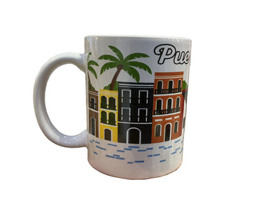 TAZA DE PUERTO RICO CON IMAGEN DE VIEJO SAN JUAN - PUERTO RICO MUG WITH OLD SAN JUAN IMAGE