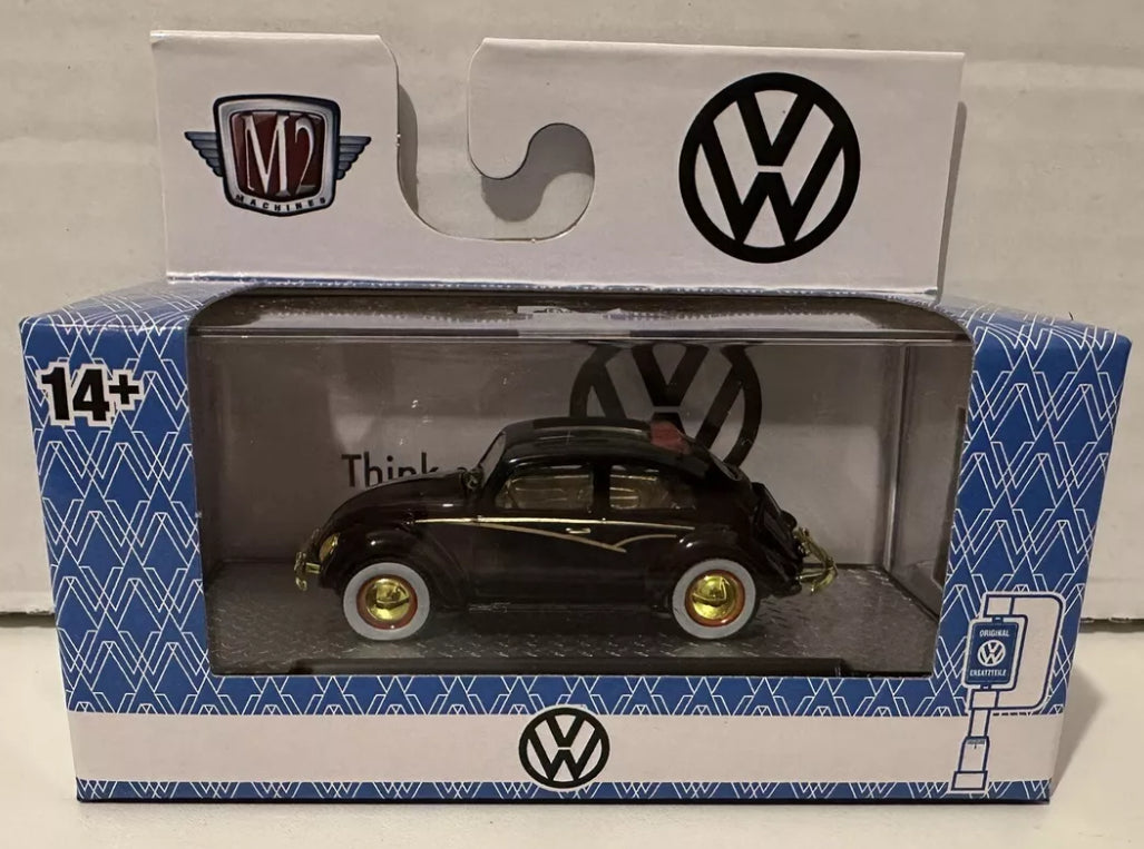 1/64 1953 VW BEETLE DELUXE U.S.A. MODEL - “CHASE” (GREEN RIMS & CHASIS VARIATION)