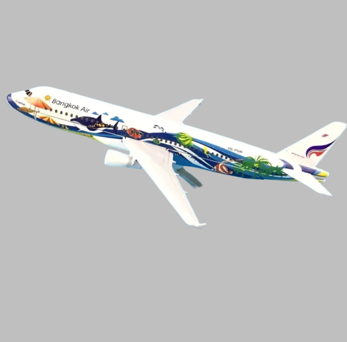 THAI BANGKOK AIR A320 MODEL - 6.3” METAL AIRPLANE