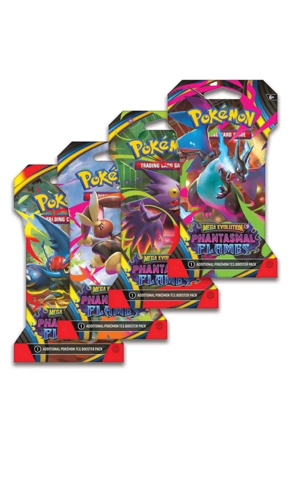 POKEMON MEGA EVOLUTION 2 - PHANTASMAL FLAMES SLEEVED BOOSTER PACK.