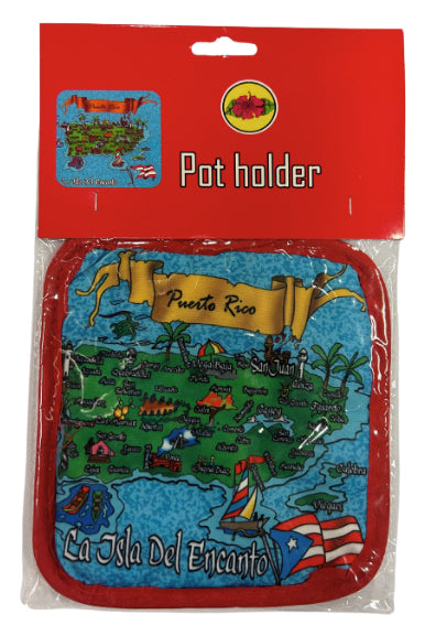 PUERTO RICO POT HOLDER WITH MAP DESIGN -22984