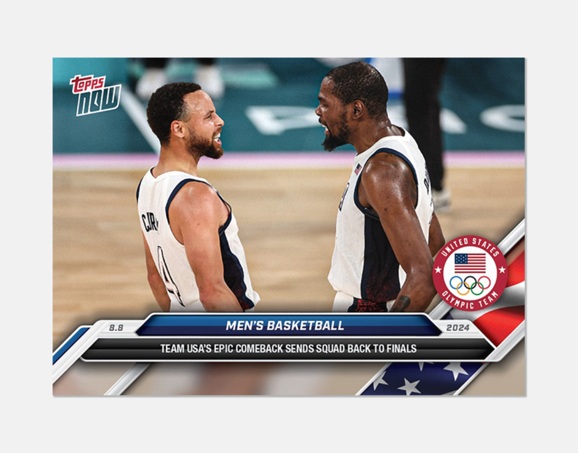 TOPPS NOW STEPHEN CURRY & KEVIN DURANT TRADING CARD