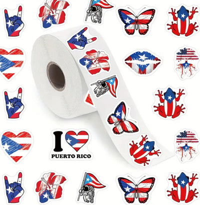 PUERTO RICO STICKER ROLL 500 PCS.