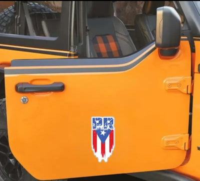 Calcomanía con la bandera de Puerto Rico