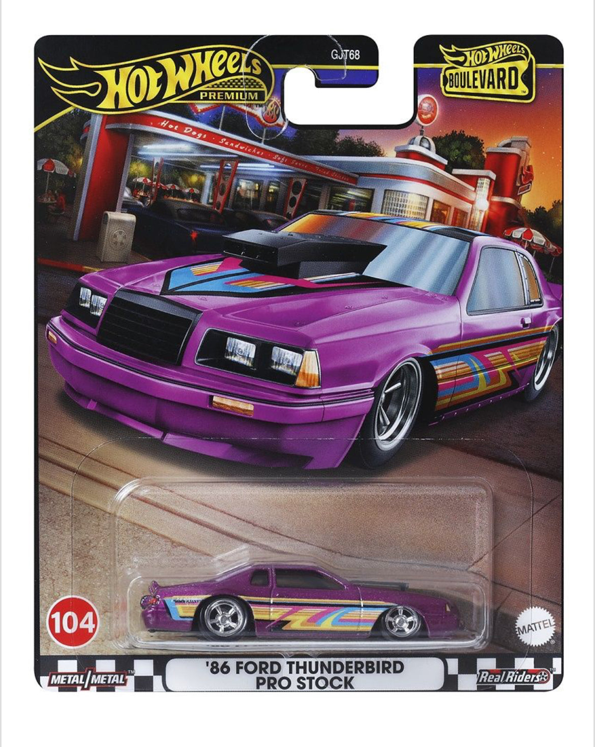 1/64 1986 FORD THUNDERBORD PRO STOCK BLVD - HOTWHEELS