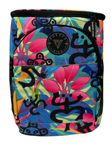 BULTO NEVERA SIMBOLOS TAINOS DE PUERTO RICO- REFRIGERATOR "COOLER"  BAG TAINO SYMBOLS OF PUERTO RICO